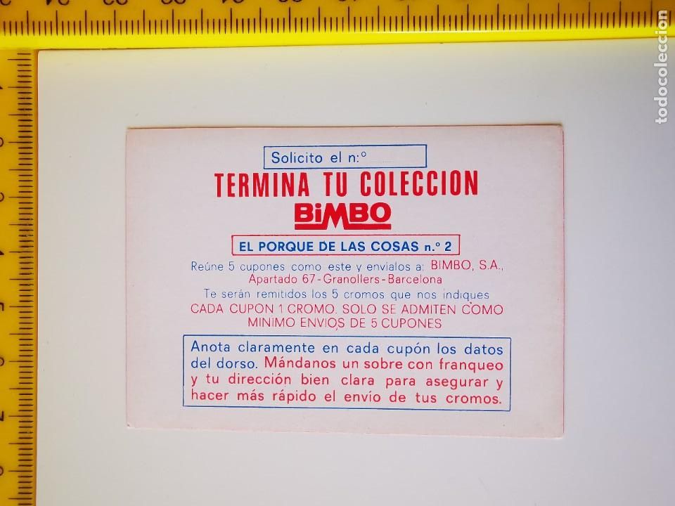 Sammeln alte Sammelbilder: CROMO VALE CUPON EL PORQUE DE LAS COSAS 2 PANRICO BIMBO TERMINA TU COLECCION