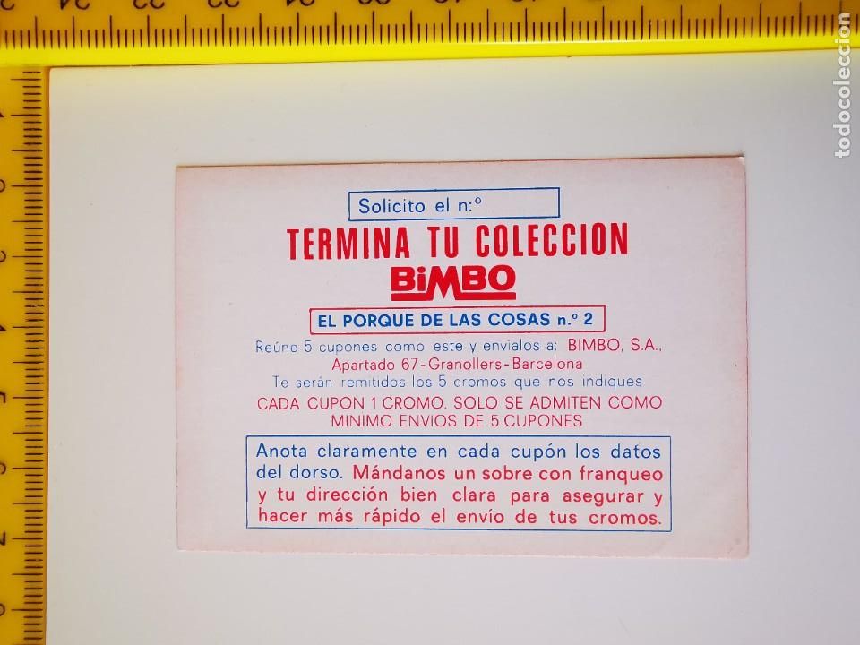 Sammeln alte Sammelbilder: CROMO VALE CUPON EL PORQUE DE LAS COSAS 2 PANRICO BIMBO TERMINA TU COLECCION