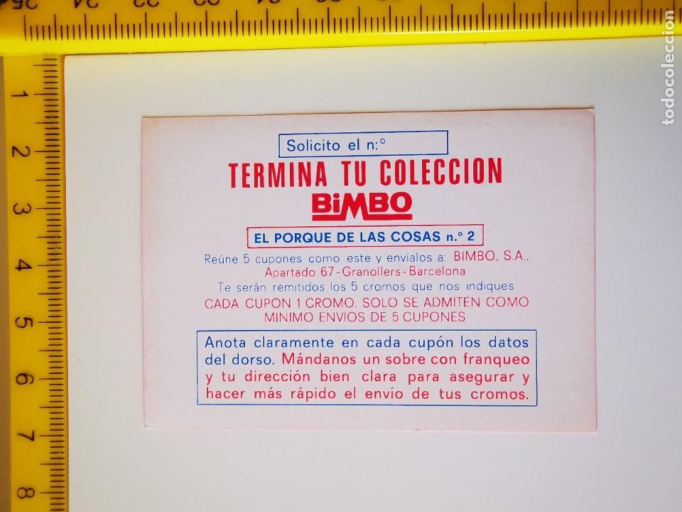 Sammeln alte Sammelbilder: CROMO VALE CUPON EL PORQUE DE LAS COSAS 2 PANRICO BIMBO TERMINA TU COLECCION