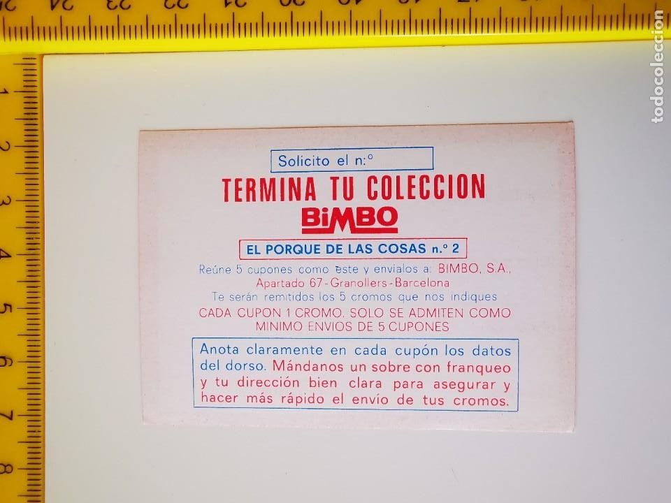 Sammeln alte Sammelbilder: CROMO VALE CUPON EL PORQUE DE LAS COSAS 2 PANRICO BIMBO TERMINA TU COLECCION
