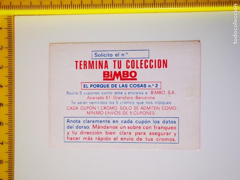 Sammeln alte Sammelbilder: CROMO VALE CUPON EL PORQUE DE LAS COSAS 2 PANRICO BIMBO TERMINA TU COLECCION