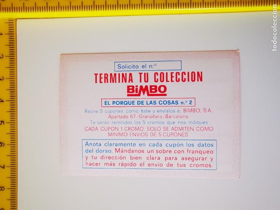 Sammeln alte Sammelbilder: CROMO VALE CUPON EL PORQUE DE LAS COSAS 2 PANRICO BIMBO TERMINA TU COLECCION