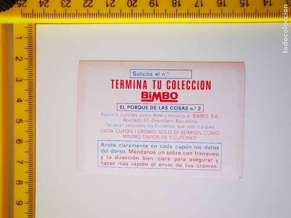 Sammeln alte Sammelbilder: CROMO VALE CUPON EL PORQUE DE LAS COSAS 2 PANRICO BIMBO TERMINA TU COLECCION