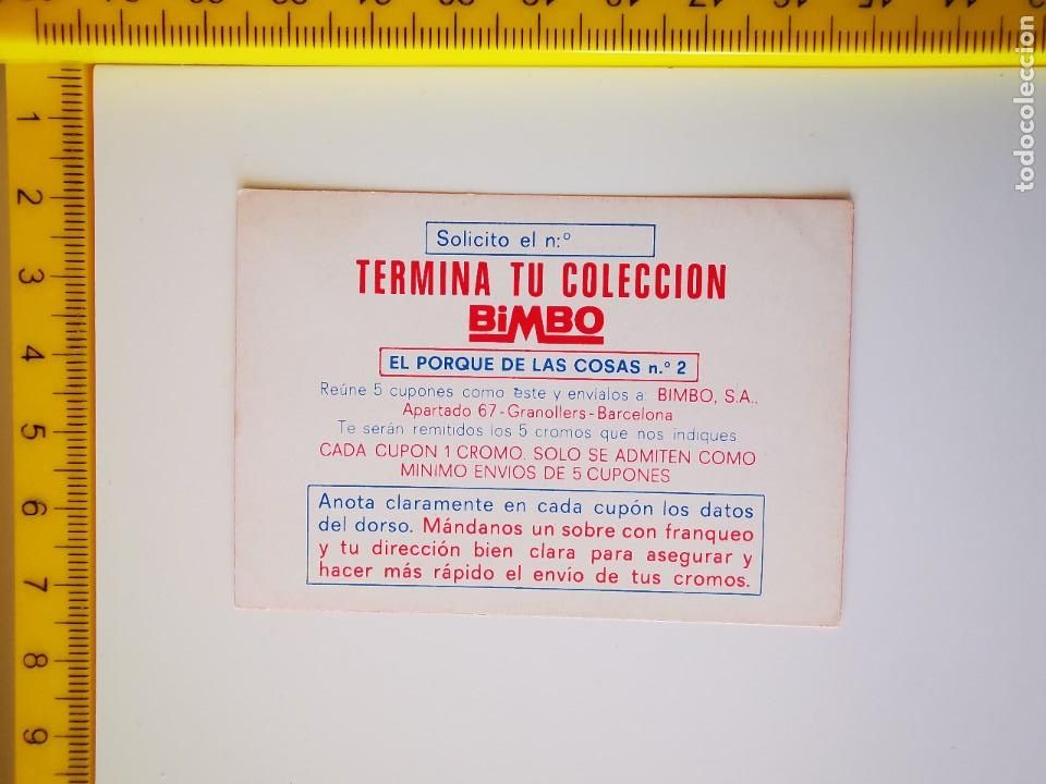 Sammeln alte Sammelbilder: CROMO VALE CUPON EL PORQUE DE LAS COSAS 2 PANRICO BIMBO TERMINA TU COLECCION