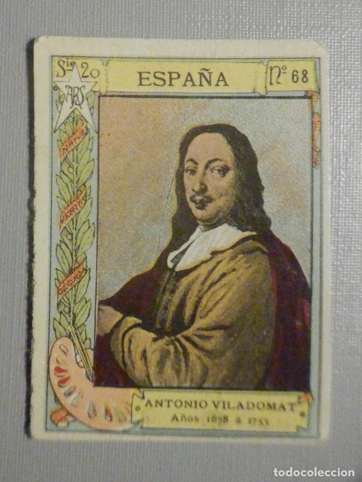 Colecionismo Cromos antigos: CROMO FOTOTIPIA CAJAS DE CERILLAS N&ordm; 68 SERIE 20 - Antonio Viladomat - Pintores