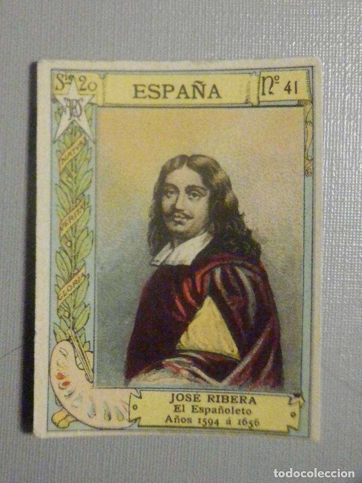 Colecionismo Cromos antigos: CROMO FOTOTIPIA CAJAS DE CERILLAS N&ordm; 41 SERIE 20 - Jos&eacute; Ribera - Pintores