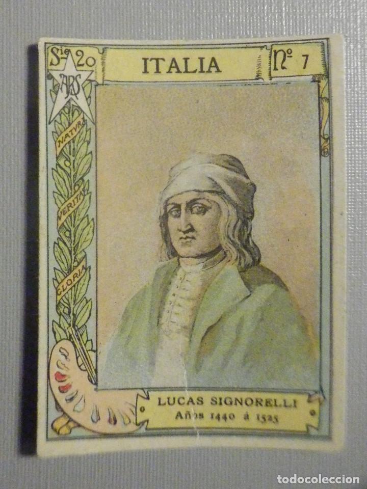 Coleccionismo cromos antiguos: CROMO FOTOTIPIA CAJAS DE CERILLAS N&ordm; 7 SERIE 20 - Lucas Signorelli - Pintores