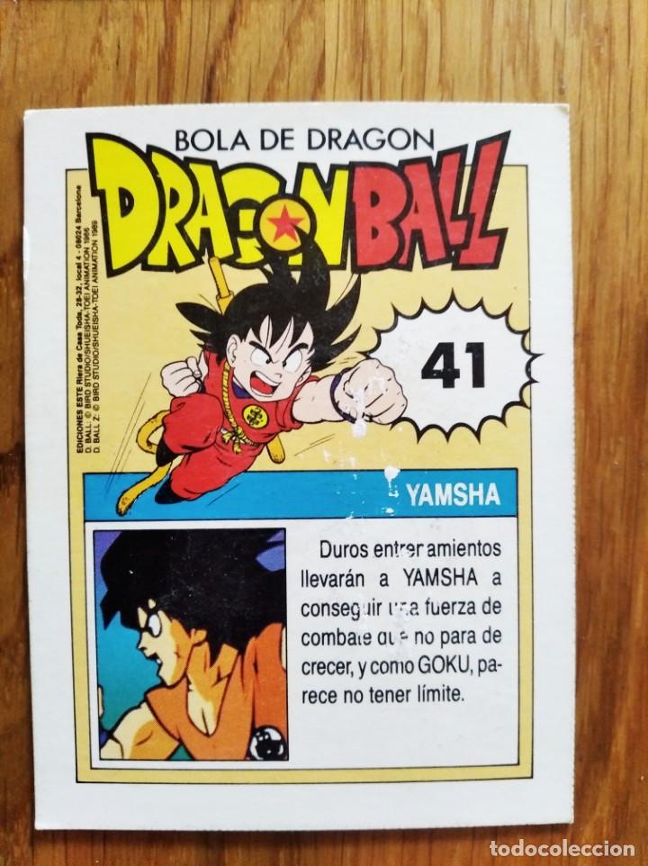 Coleccionismo cromos antiguos: DARAGON BALL - YAMSHA - N&ordm; 41 - EDICIONES ESTE - Foto 2