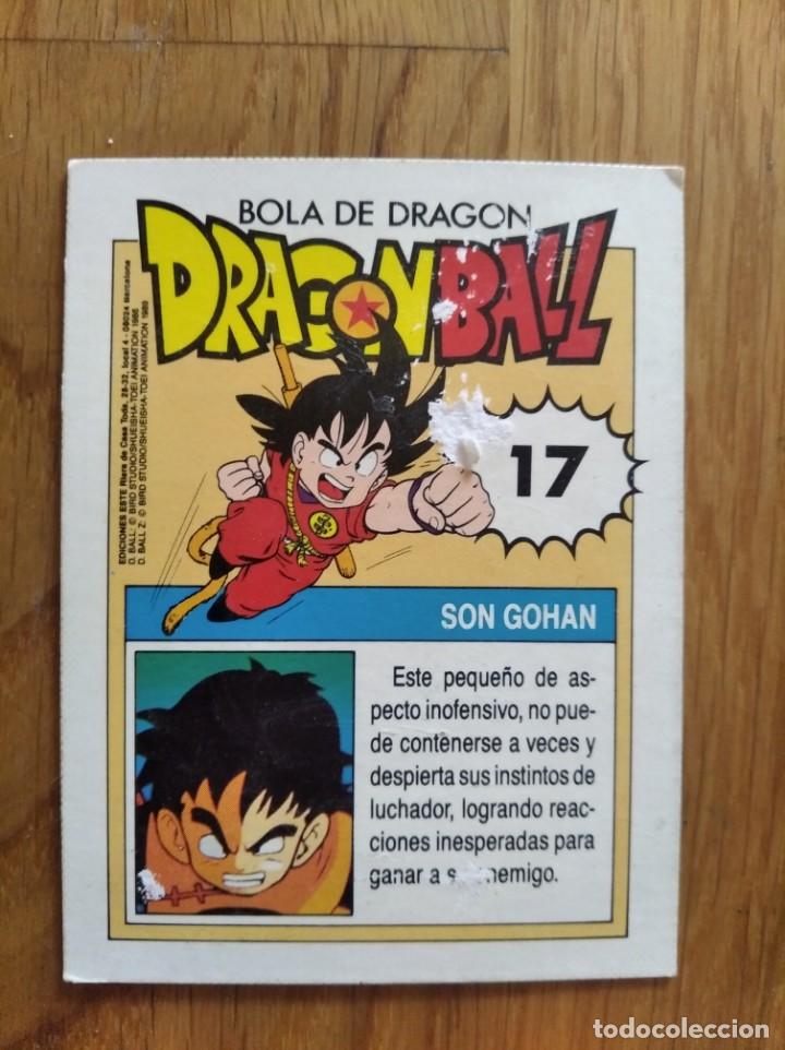 Coleccionismo cromos antiguos: DARAGON BALL - SON GOHAN - N&ordm; 17 - EDICIONES ESTE - Foto 2