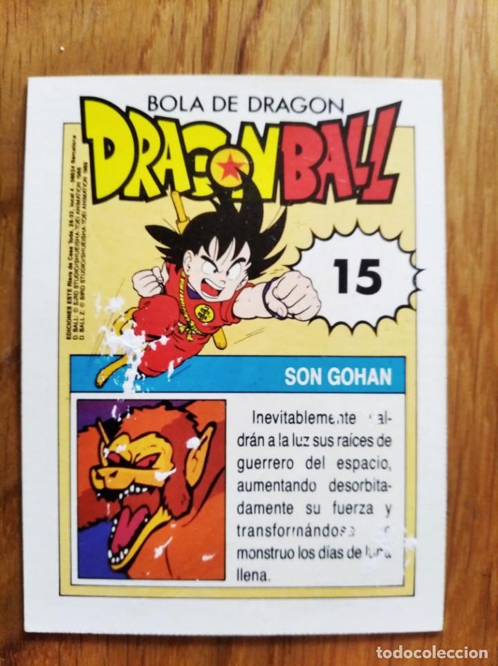 Coleccionismo cromos antiguos: DARAGON BALL - SON GOHAN - N&ordm; 15 - EDICIONES ESTE - Foto 2