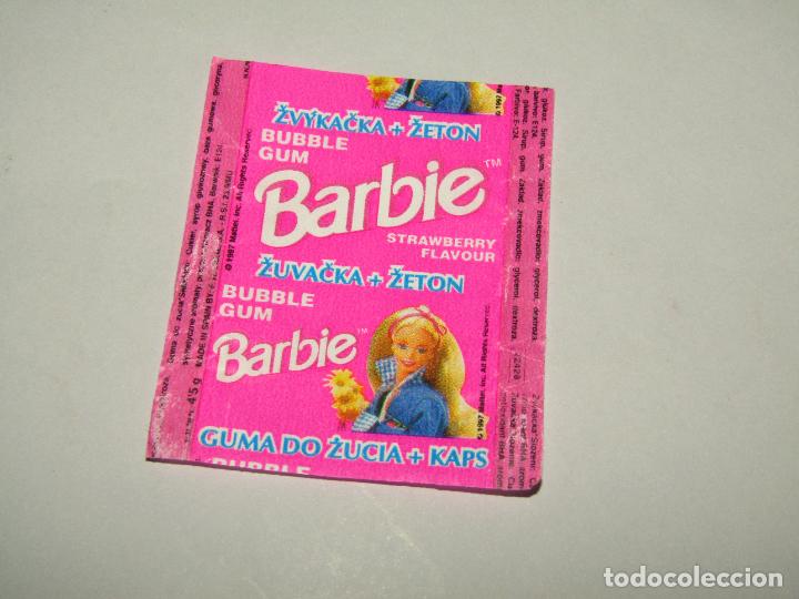 Coleccionismo cromos antiguos: Antiguo Envoltorio de Chicle Bubble Gum BARBIE - Foto 2