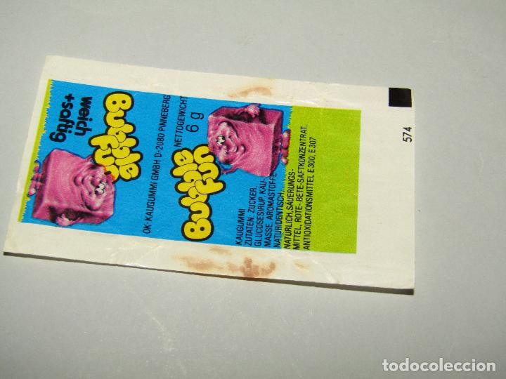 Coleccionismo cromos antiguos: Antiguo Envoltorio de Chicle BUBBLE FUN - Foto 2