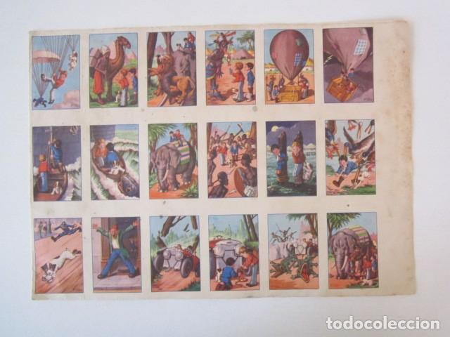 Coleccionismo Cromos antiguos: HOJA DOBLE CON 36 CROMOS DE CA&Ntilde;ETE CORATO Y SU FIEL PUM MUY ANTIGUO