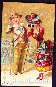 Collectable Antique Stickers: ANTIGUO CROMO VER TRASERA COMERCIO LA NUEVA AVELLANA