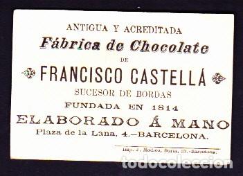 Collectable Antique Stickers: ANTIGUO CROMO VER TRASERA FRACISCO FABRICA DE CHOCOLATES