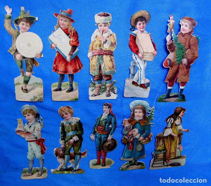 Coleccionismo Cromos antiguos: 135 CROMOS TROQUELADOS. SIN PUBLICIDAD Y CON PUBLICIDAD DE CHOCOLATE. FINALES DEL SIGLO XIX.