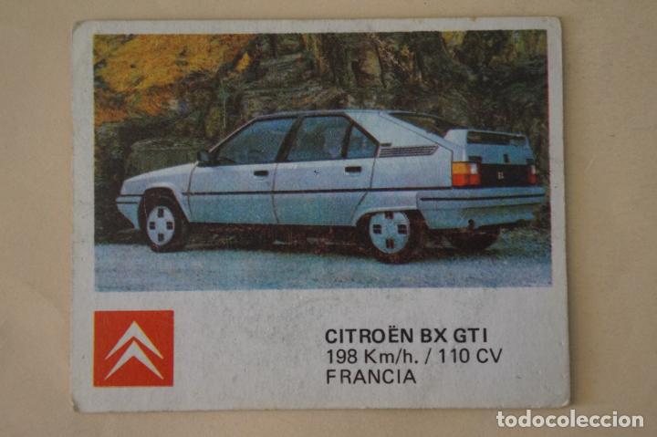 Coleccionismo Cromos antiguos: CROMO DE COCHES CITROEN BX GTI SIN PEGAR N&ordm; 32 A&Ntilde;O 1986 DEL ALBUM AUTO 2000 DE COMIC-ROMO COMICROMO