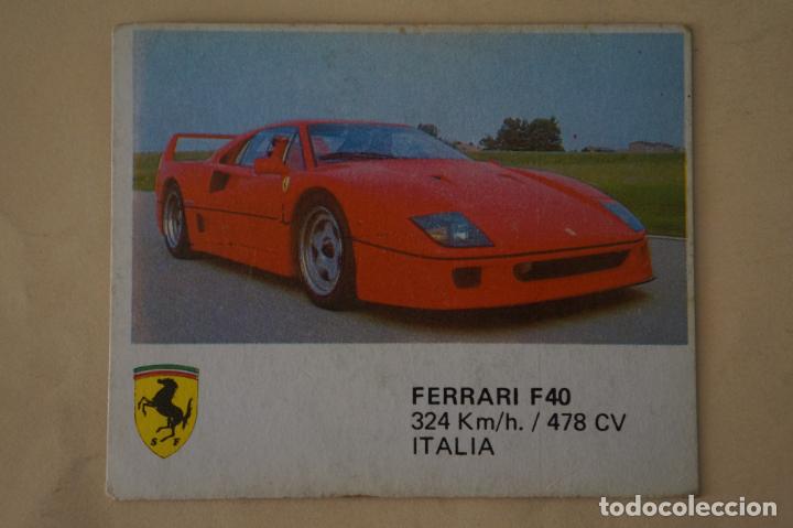 Coleccionismo cromos antiguos: CROMO DE COCHES FERRARI F40 SIN PEGAR N&ordm; 36 A&Ntilde;O 1986 DEL ALBUM AUTO 2000 DE COMIC-ROMO COMICROMO
