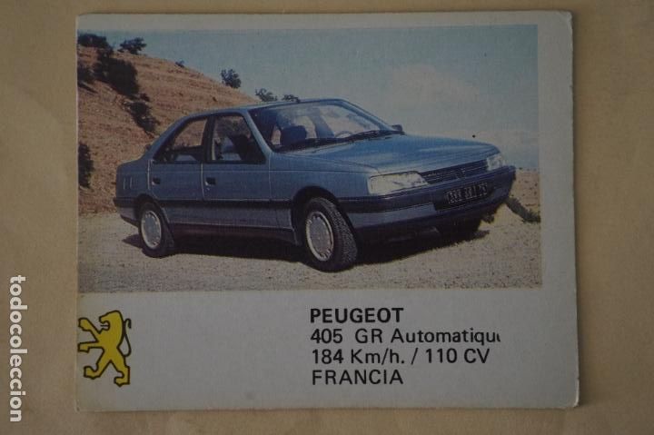 Coleccionismo Cromos antiguos: CROMO DE COCHES PEUGEOT SIN PEGAR N&ordm; 105 A&Ntilde;O 1986 DEL ALBUM AUTO 2000 DE COMIC-ROMO COMICROMO
