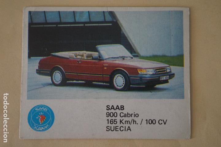 Coleccionismo Cromos antiguos: CROMO DE COCHES SAAB SIN PEGAR N&ordm; 131 A&Ntilde;O 1986 DEL ALBUM AUTO 2000 DE COMIC-ROMO COMICROMO