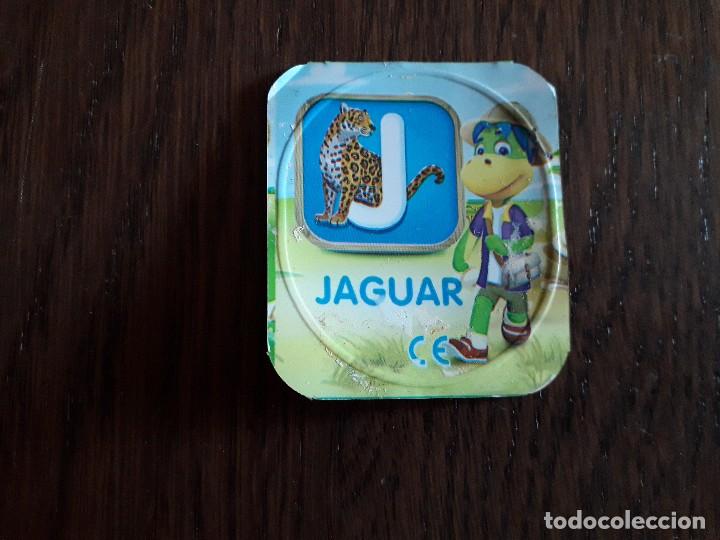 Coleccionismo Cromos antiguos: cromo tapa de danone danonino, alfabeto letra J, jaguar.