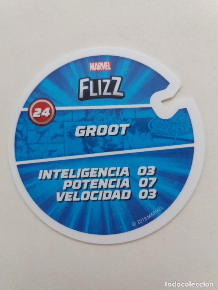 Coleccionismo cromos antiguos: TAZO N&ordm;24 GROOT MARVEL FLIZZ CARREFOUR - Foto 2