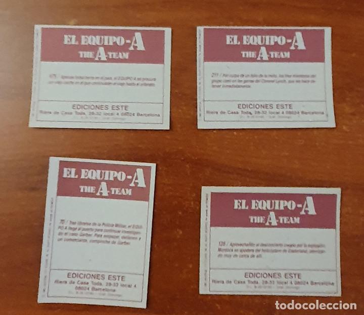Coleccionismo cromos antiguos: 4 cromos &rdquo;El Equipo A&rdquo; - Foto 2