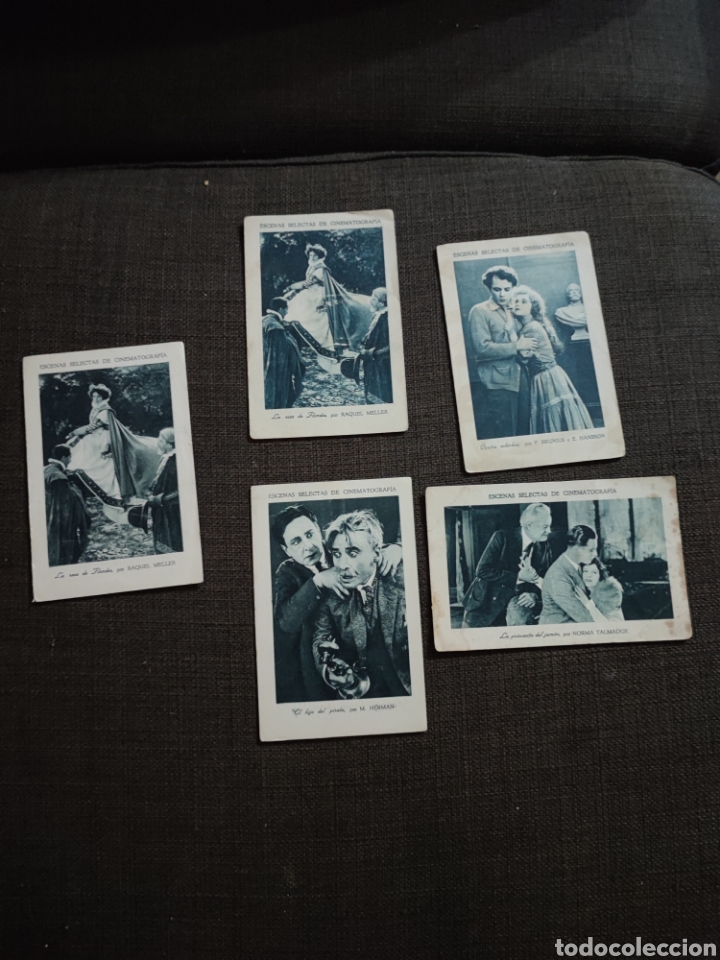 Coleccionismo cromos antiguos: Lote 5 cromos antiguos ESCENAS SELECTAS DE CINEMATOGRAF&Iacute;A ref 85 .41
