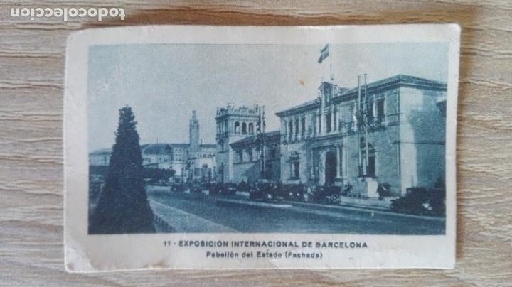 Colecionismo Cromos antigos: CROMO N&ordm; 11 EXPOSICI&Oacute;N INTERNACIONAL DE BARCELONA, PABELL&Oacute;N DEL ESTADO (FACHADA).A&Ntilde;OS 60.