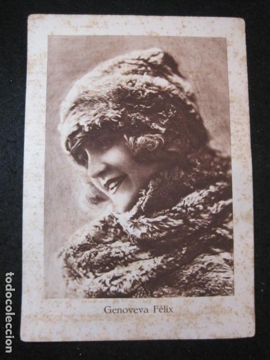 Coleccionismo cromos antiguos: GENOVEVA FELIX-CROMO GRANDE-CHOCOLATE JUNCOSA-CINE-BARCELONA-VER FOTOS-(K-3929)