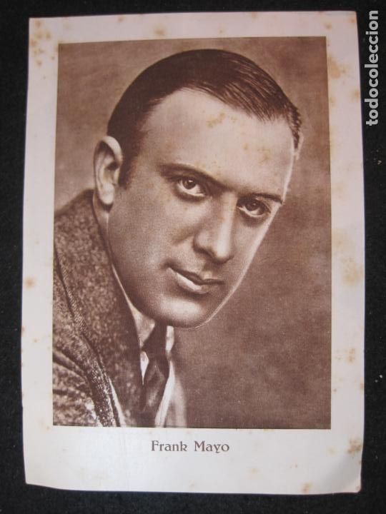 Coleccionismo cromos antiguos: FRANK MAYO-CROMO GRANDE-CHOCOLATE JUNCOSA-CINE-BARCELONA-VER FOTOS-(K-4025)