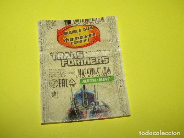 Coleccionismo cromos antiguos: Antiguo Envoltorio de Chicle Bubble Gum TRANSFORMERS - Foto 2