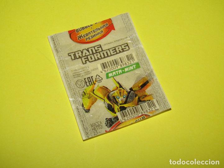 Coleccionismo cromos antiguos: Antiguo Envoltorio de Chicle Bubble Gum TRANSFORMERS - Foto 2