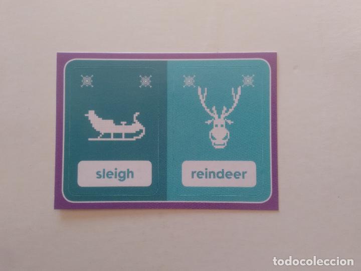 Colecionismo Cromos antigos: N&ordm; 82 A Y B DOBLE CROMO STICKER SLEIGH REINDEER FROZEN DISNEY ENGLISH PANINI A&Ntilde;O 2016