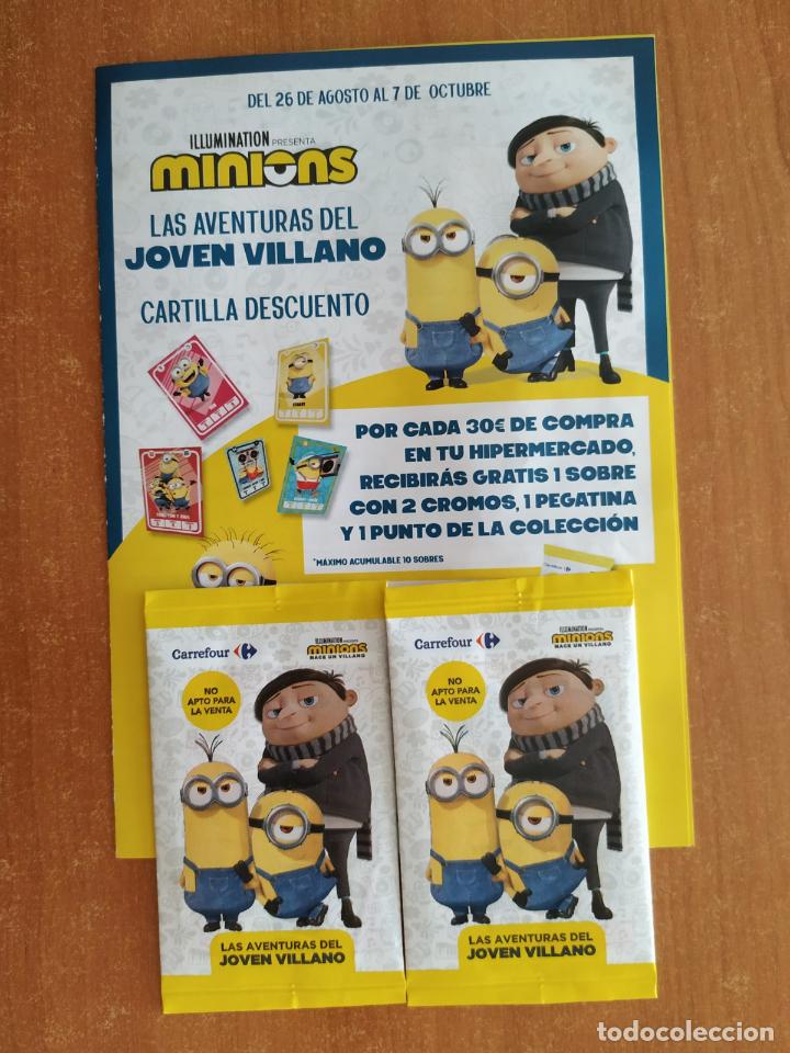 Coleccionismo Cromos antiguos: LOS MINIONS. Las aventuras del joven villano. 12 sobres cromos sin abrir.