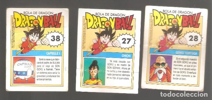 Coleccionismo cromos antiguos: 1 lote de 3 cromos dragon ball - Foto 2