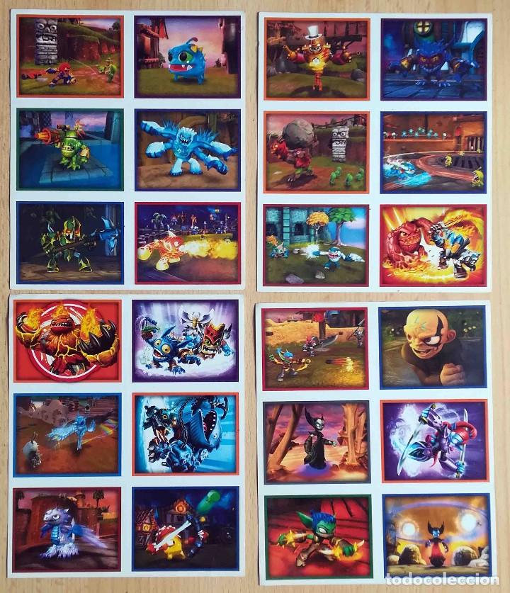 Coleccionismo cromos antiguos: 24 cromos en l&aacute;minas Skylanders Giants - Foto 1
