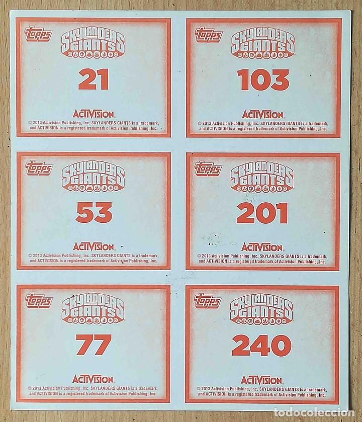 Coleccionismo cromos antiguos: 24 cromos en l&aacute;minas Skylanders Giants - Foto 7