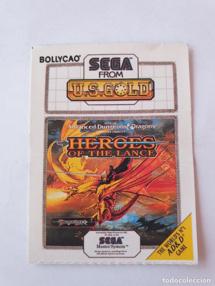 Coleccionismo Cromos antiguos: Cromo Bollycao Sega H&eacute;roes of the Lance de 1992