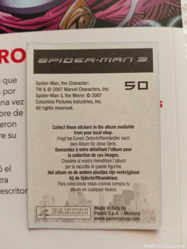 Coleccionismo cromos antiguos: Cromo Spiderman 3 n&deg; 50 - Foto 2