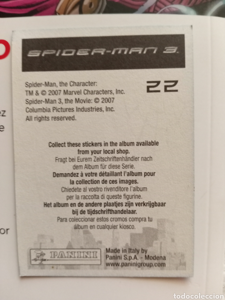 Coleccionismo cromos antiguos: Cromo Spiderman 3 n&deg; 22 - Foto 2