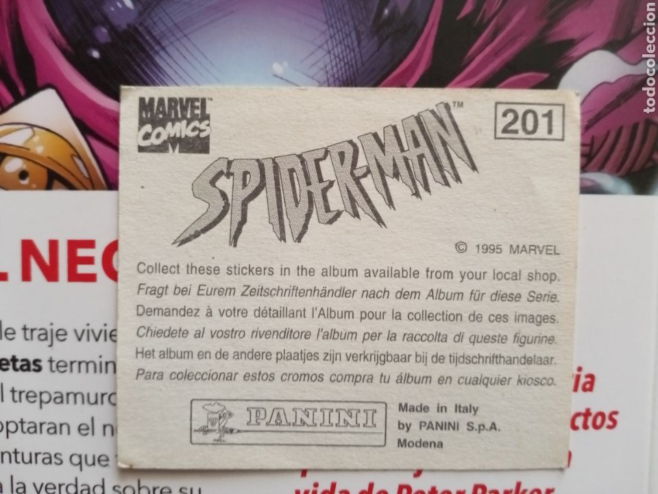 Coleccionismo cromos antiguos: Cromo Spiderman 201 - Foto 2