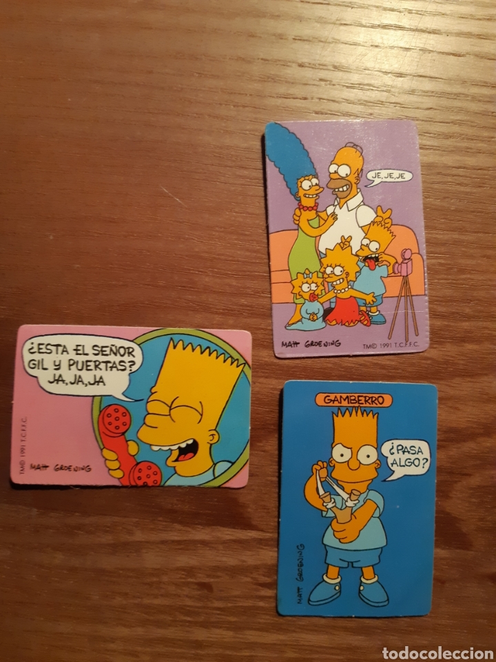 Coleccionismo Cromos antiguos: SIMPSONS PANRICO , 3 CROMOS