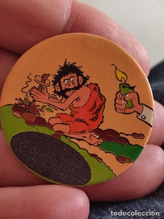 Coleccionismo Cromos antiguos: BIMBO CAO TELECAPS TAZO JUGADO 9 prehistoria