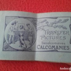 Coleccionismo Cromos antiguos: ANTIGUA TIRA DE CALCOMANÍAS TRANSFER PICTURES DECALCOMANIES DECAL CALCOMANÍAS CALCOMANIES ESPAÑA VER