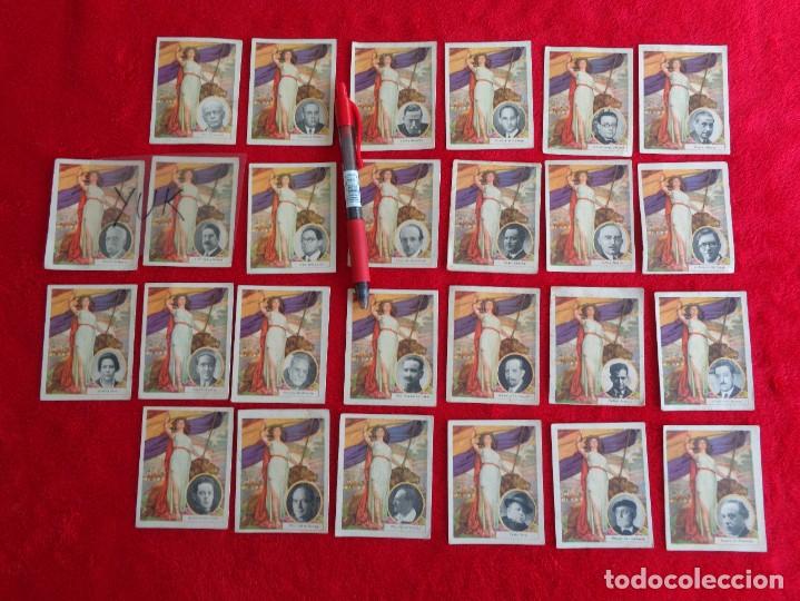 Coleccionismo Cromos antiguos: 26 CROMOS DE PERSONAJES DE LA 2&ordf; REPUBLICA DE CIGARRILLOS XXX BLASCO IBA&Ntilde;EZ--MACIA-UNAMUNO A&Ntilde;OS 30