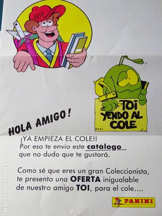 Colecionismo Cromos antigos: CAT&Aacute;LOGO CLUB PANINI 1990. CROMOS TOI CAT&Aacute;LOGO REGALO.