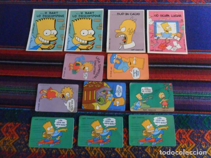 Coleccionismo Cromos antiguos: GRAN PRECIO, BOLLYCAO 8 ADHESIVO Y 4 DIVER-REFRANES LOS SIMPSONS. PANRICO 1991.