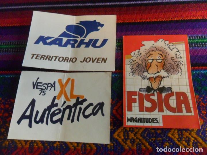 Coleccionismo Cromos antiguos: BOLLYCAO CROMO MARCAS VESPA 75 XL Y KARHU. REGALO F&Iacute;SICA MAGNITUDES SONY MSX HIT BIT.