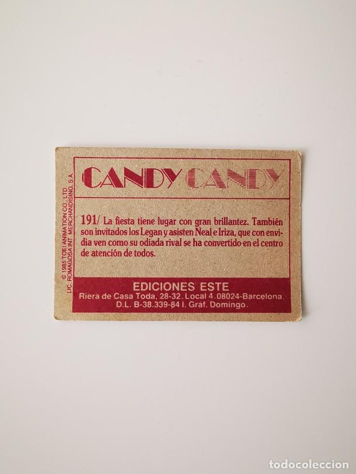Coleccionismo cromos antiguos: CROMO SIN PEGAR DEL ALBUM EDICIONES ESTE CANDY CANDY 191 - Foto 2